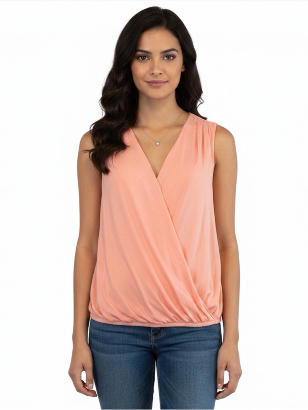 NWT | Bobi Los Angeles | Surplice Tank Top | Papaya | Medium